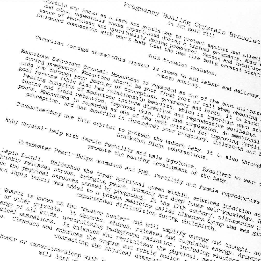 Pregnancy Stones bracelet